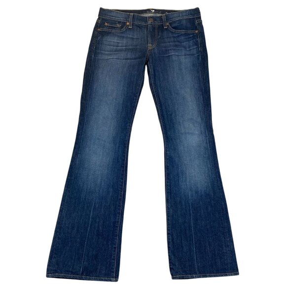 7 For All Mankind Denim - 7 For All Mankind Womens Jeans Size 29  Bootcut Classic Blue Denim Dark Wash